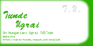 tunde ugrai business card